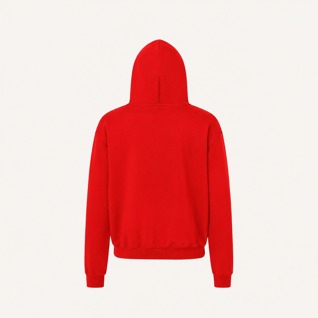 Red Today Series hoodie, back view