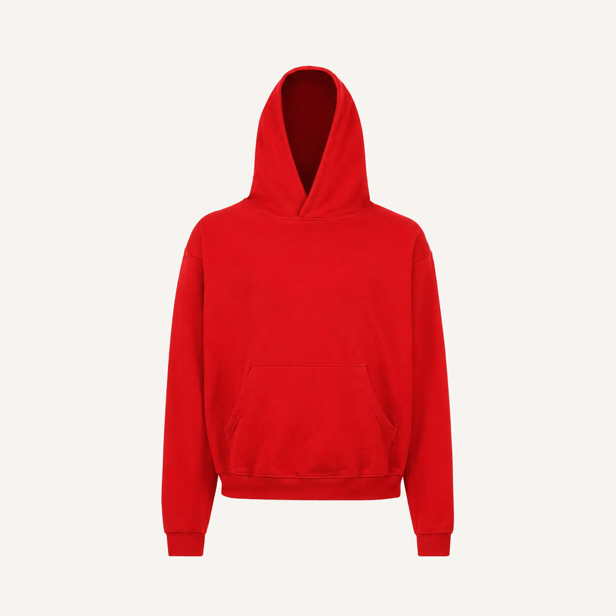 Red Today Series hoodie, front view